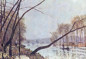 Orillas del Sena en otoño de Alfred Sisley